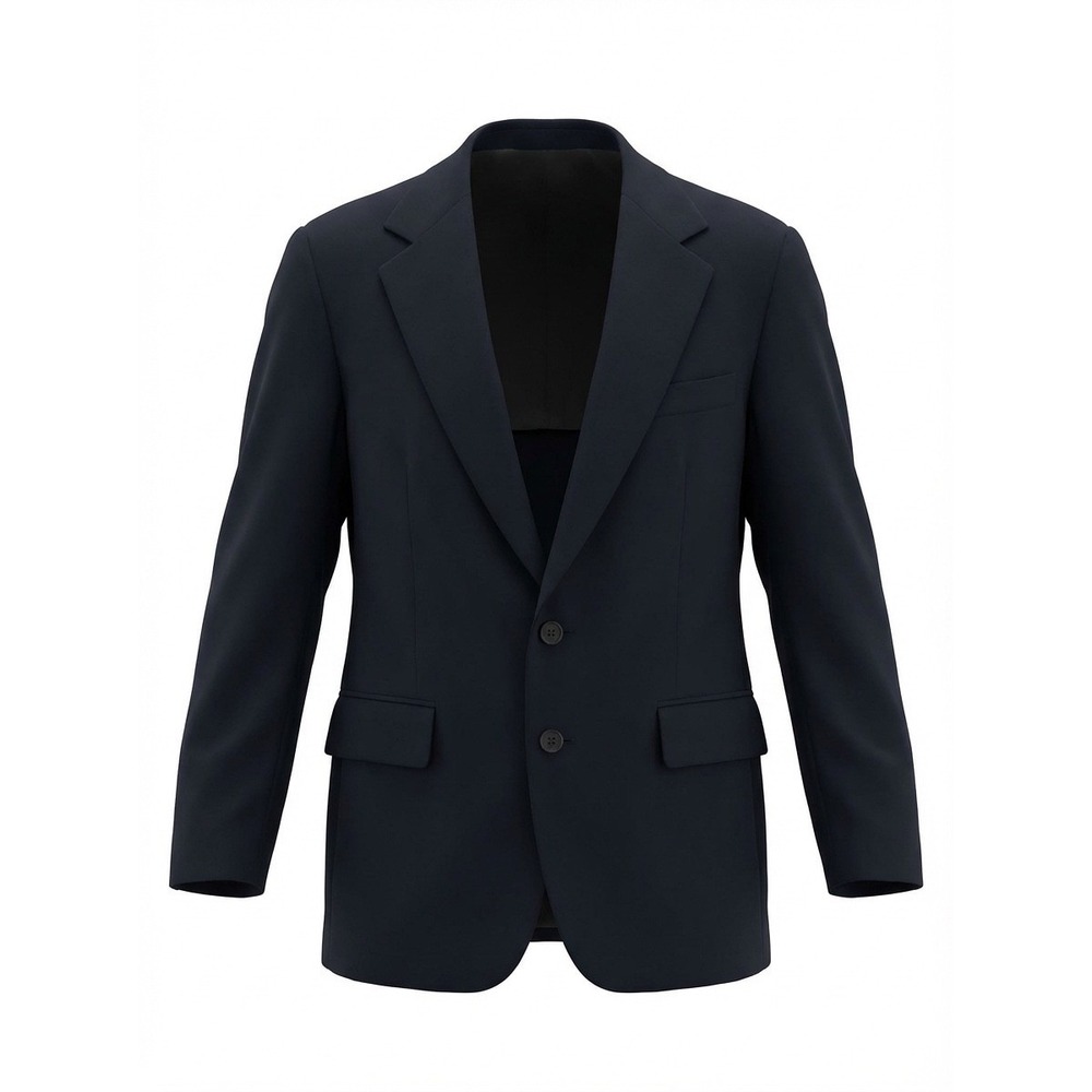 Classic Collection Navy Blue Blazer Sport Coat Mens 40S Two Button Notch Lapel